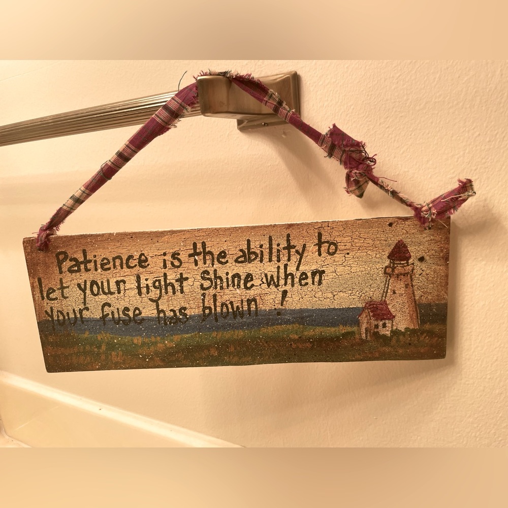 ⚓️ Patience with Lighthouse Wall Hanging ⚓️